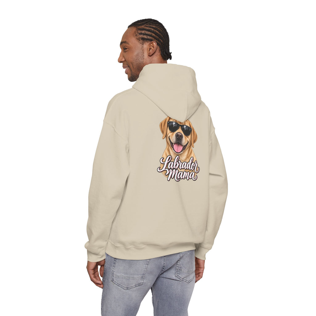 Labrador Mama Hoodie — Dog Mom Sweatshirt with Cute Sunglasses Lab Design