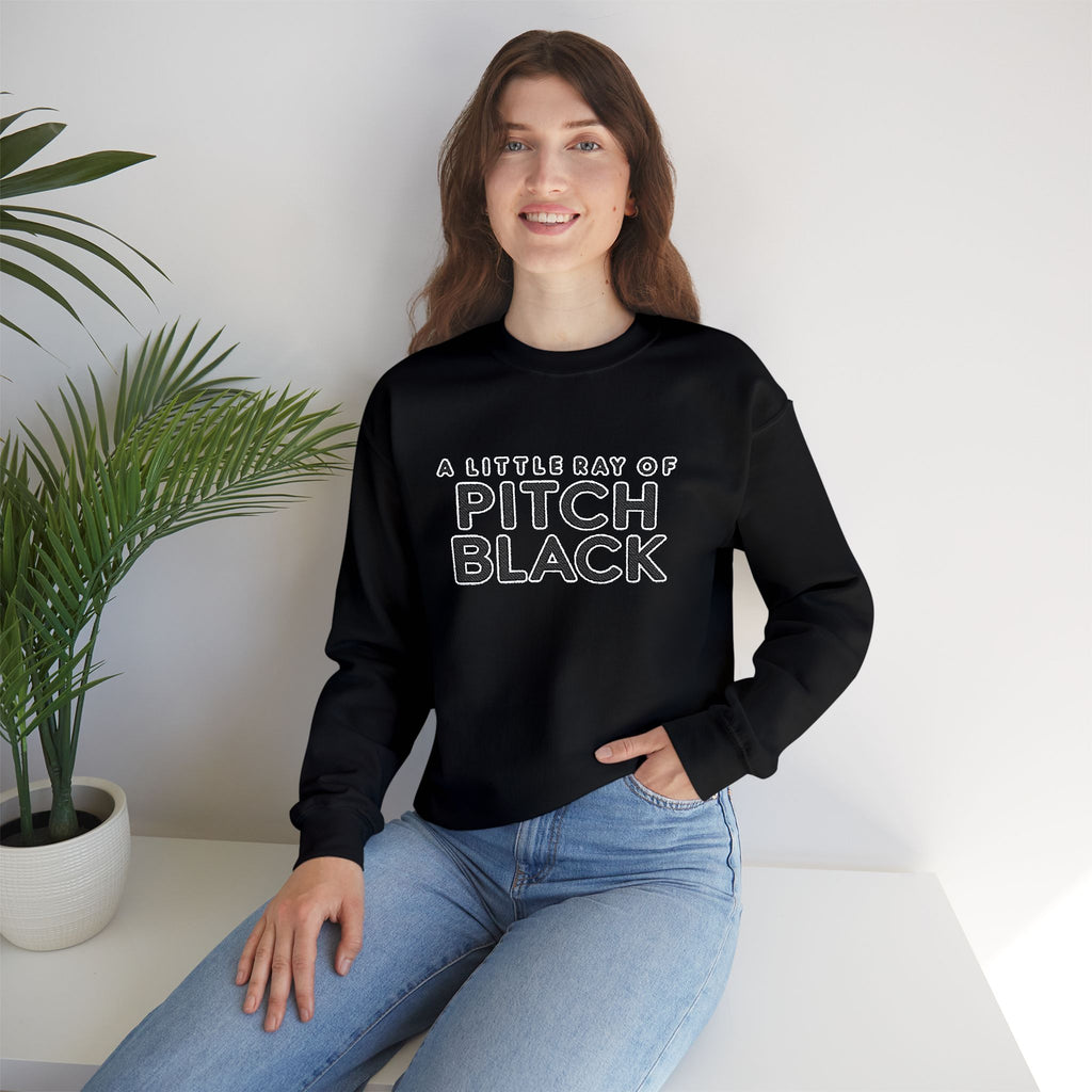 Pitch Black Graphic Sweatshirt — 'A Little Bit of Pitch Black' Cozy Crewneck