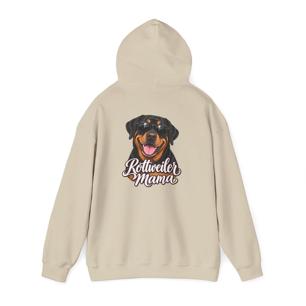 Rottweiler Mama Hoodie — Cute Rottie Portrait Pullover for Dog Moms