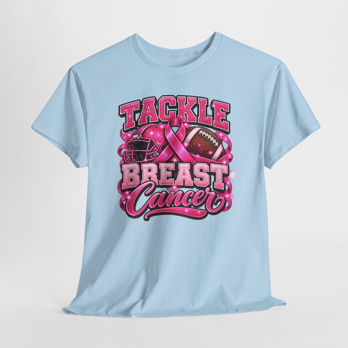 T-Shirt — "Tackle Breast Cancer" Pink Football Awareness Tee