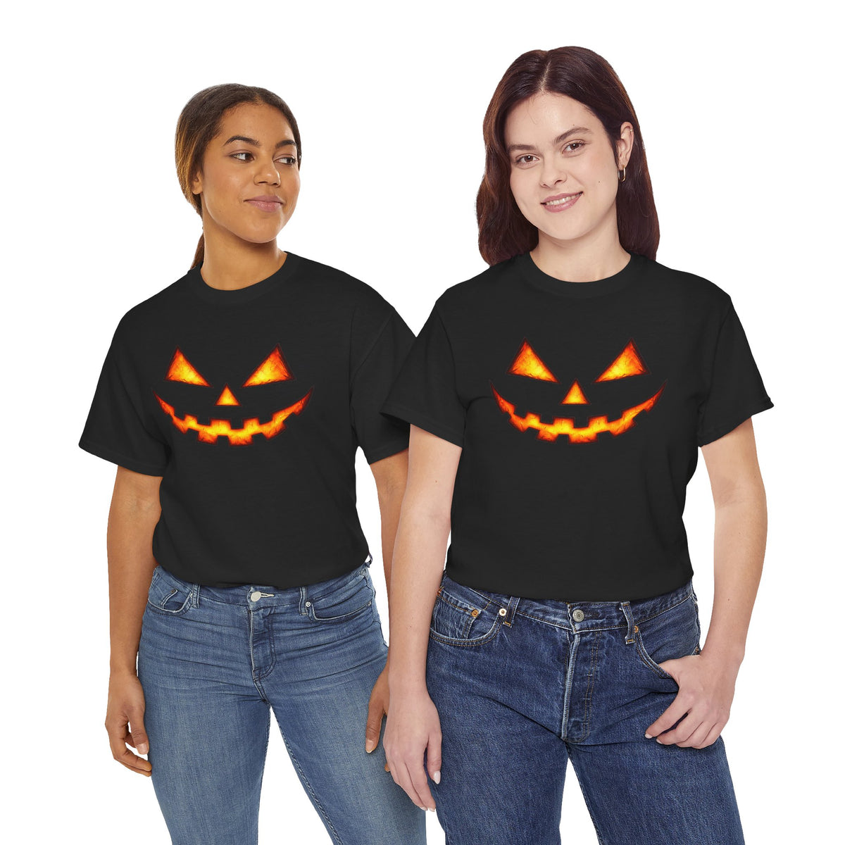 Jack-O'-Lantern Pumpkin Scary Face T-Shirt — Halloween Horror Costume Tee