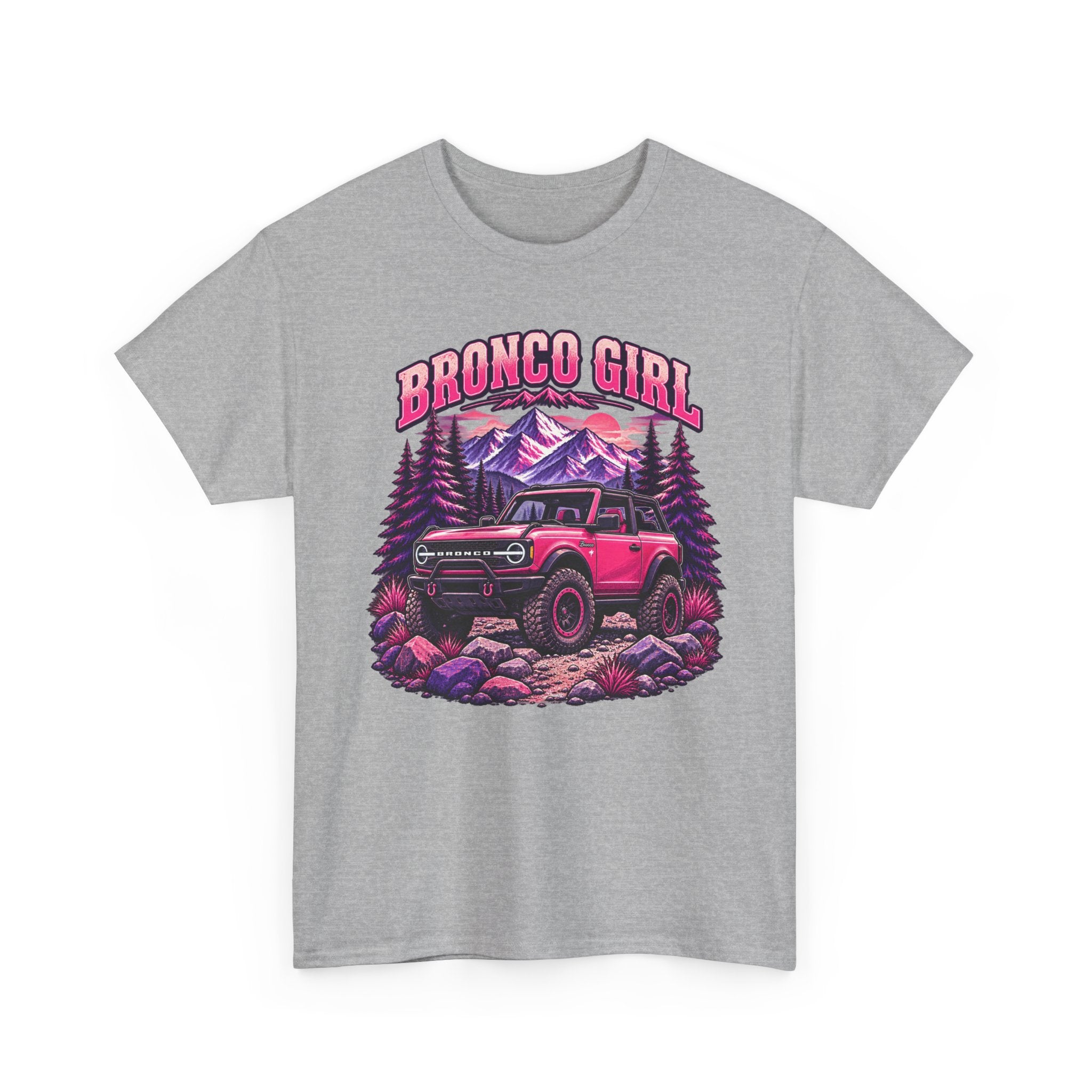 Bronco Girl T-Shirt – Pink Off-Road Truck Graphic Tee