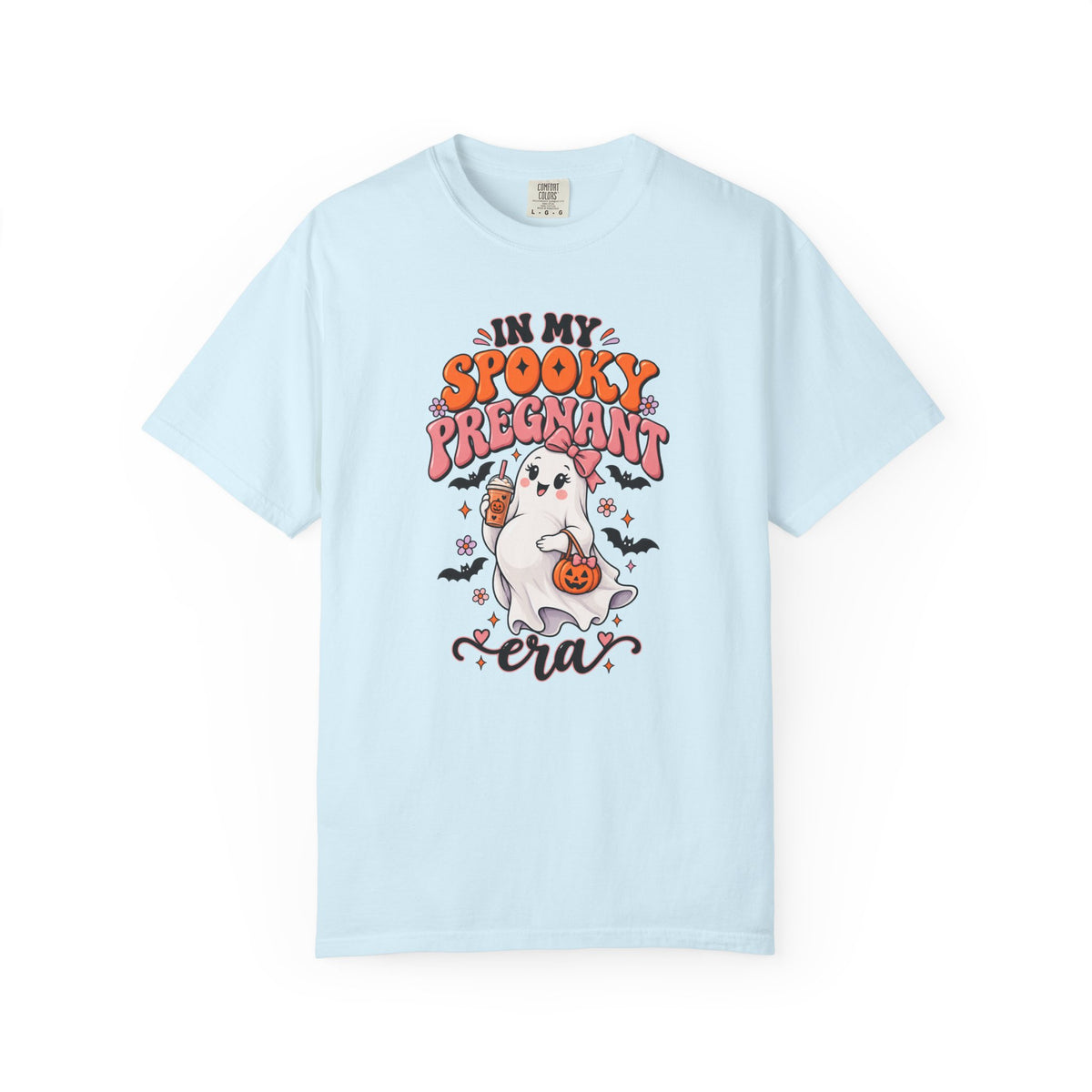 Pregnant Halloween T-Shirt — "In My Spooky Pregnant Era" Cute Ghost Maternity Tee