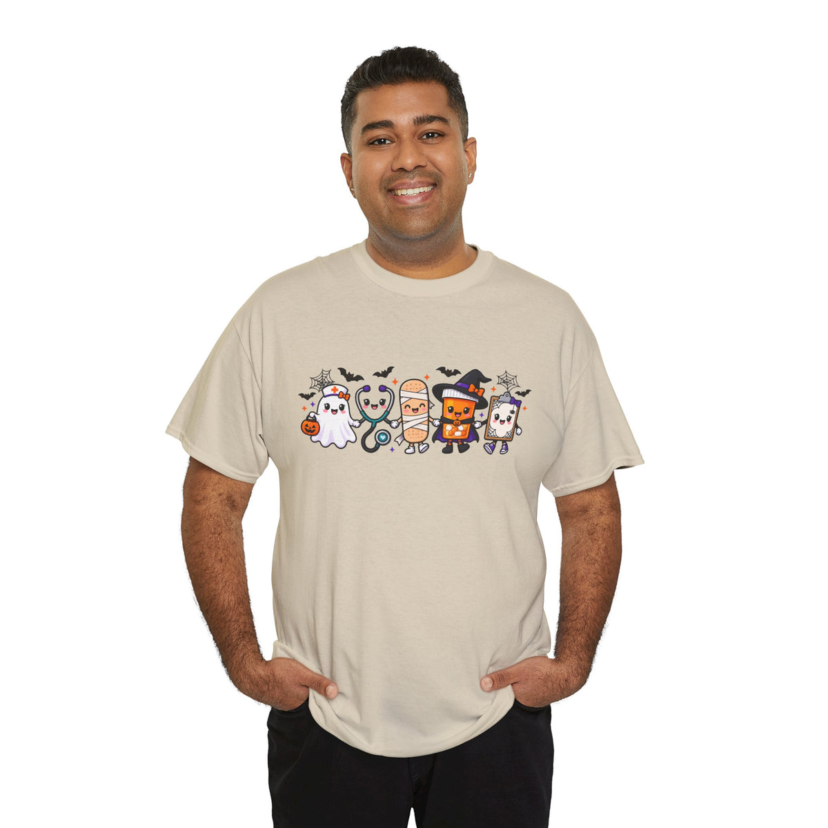 Halloween Candy Characters Tee — Cute Trick-or-Treat Ghosts & Candy Corn Shirt