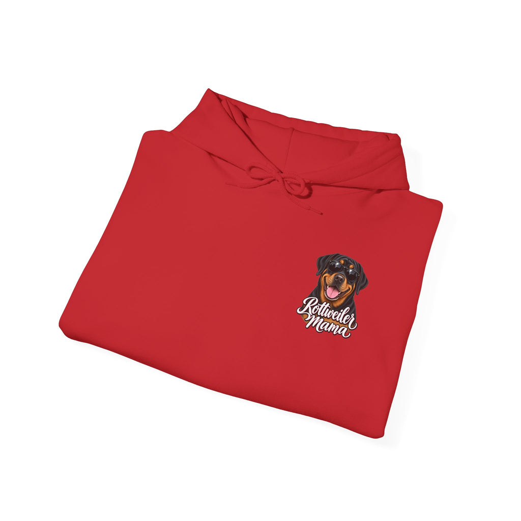 Rottweiler Mama Hoodie — Cute Rottie Portrait Pullover for Dog Moms