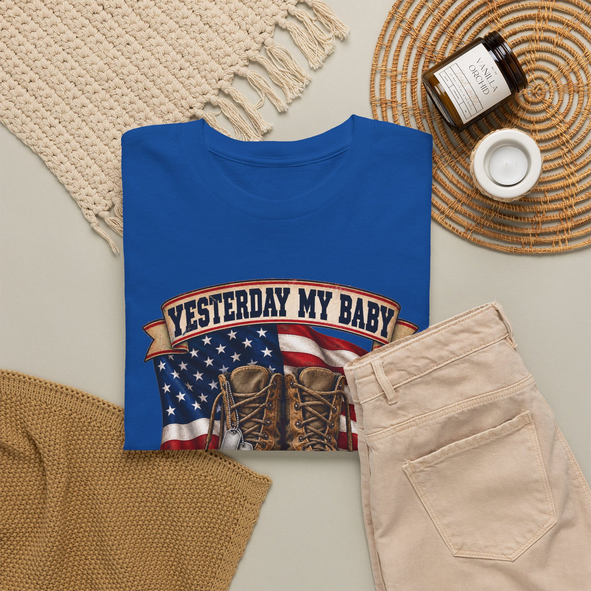 Yesterday My Baby, Today My Hero Military Tribute Tee