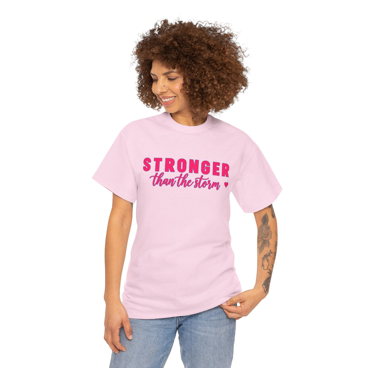 Stronger Than the Storm Tee - Inspirational Women's Resilience T-Shirt