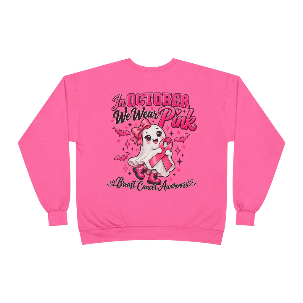 Breast Cancer Awareness Crewneck Sweatshirt – "In October We Wear Pink"