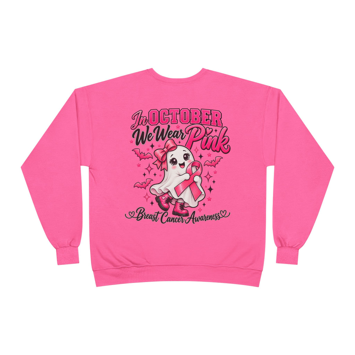 Breast Cancer Awareness Crewneck Sweatshirt – "In October We Wear Pink"