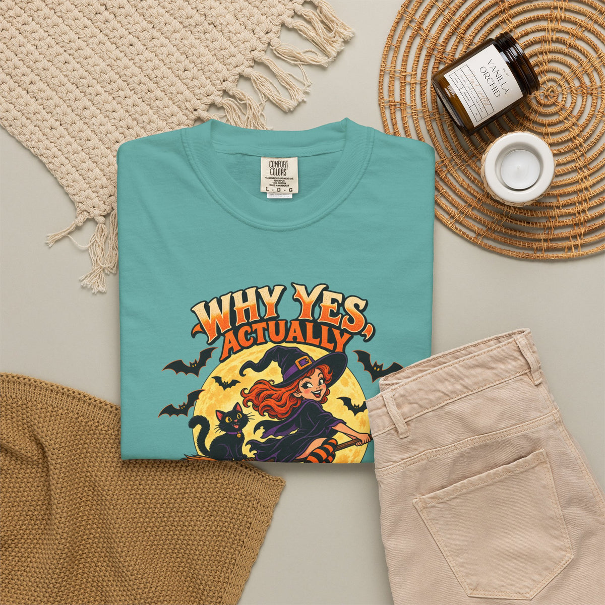 Witch Broom Halloween T-Shirt — "Why Yes Actually I Can Drive A Stick"
