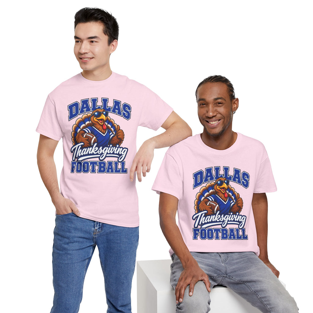 Dallas Thanksgiving Football T-Shirt — Turkey Mascot Game Day Tee