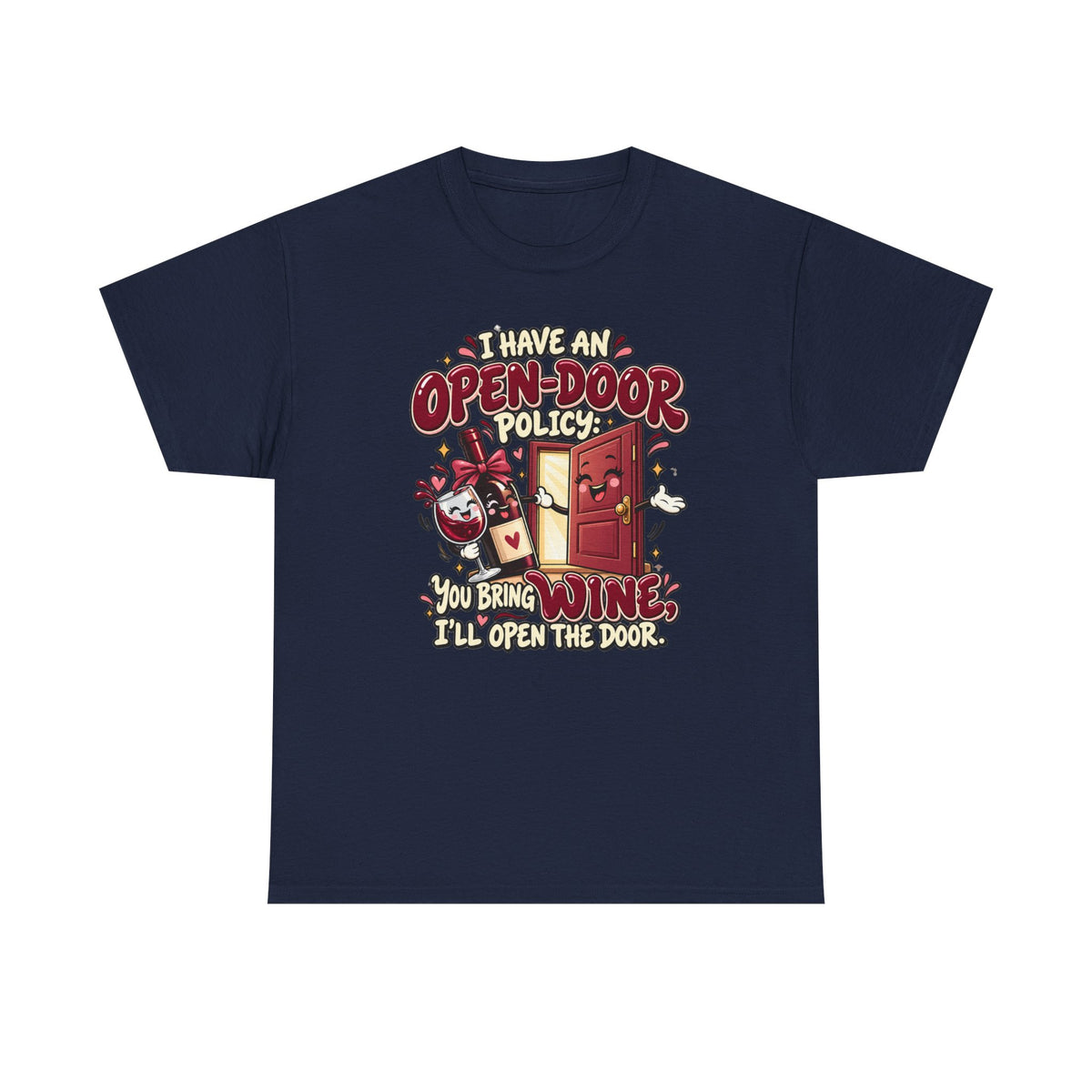 Open-Door Policy Wine Lover T-Shirt