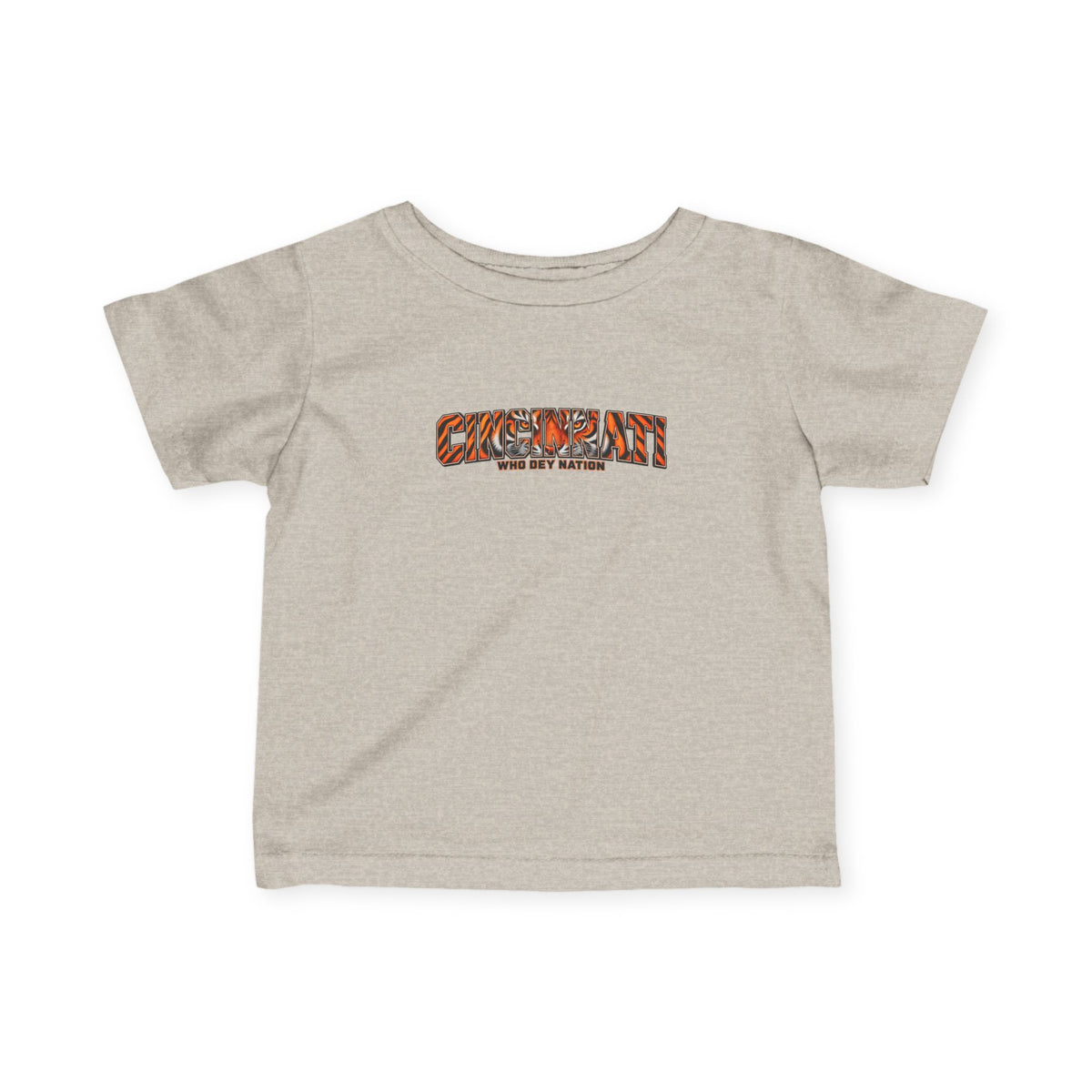 Infant Tee — "CINCINNATI" Tiger Print Baby Shirt