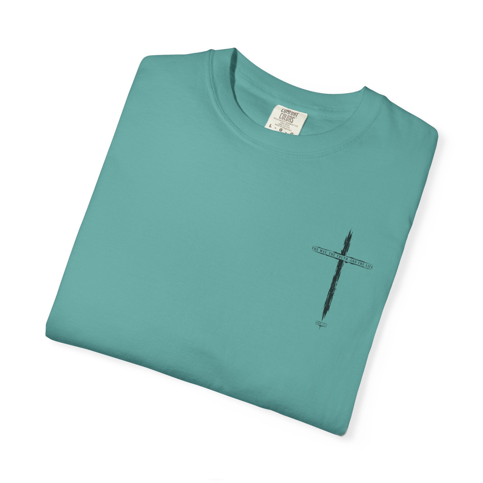 Christian Cross T-Shirt — 'The Way, The Truth, The Life' Religious Tee