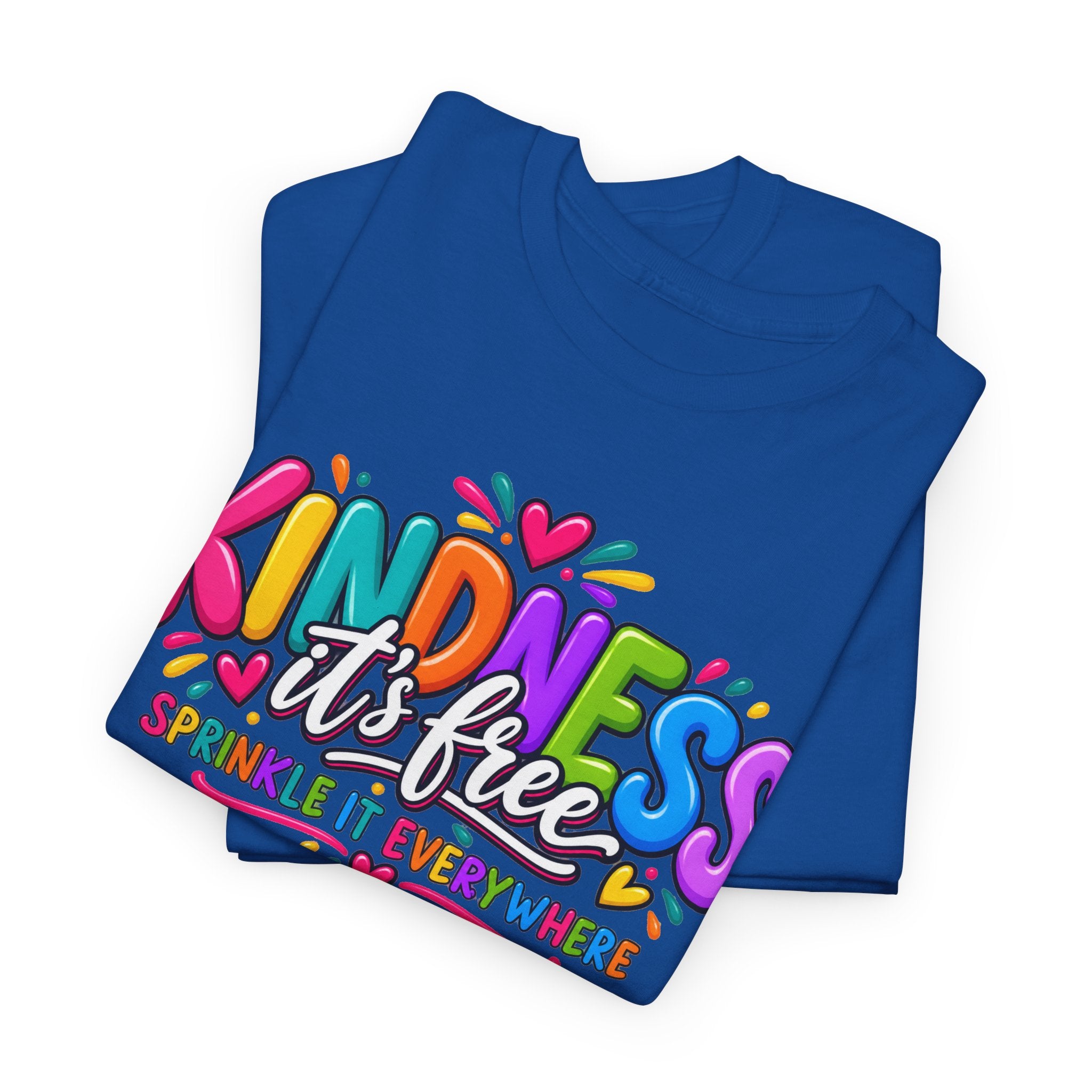Kindness Is Free Rainbow Tee — Cute Positive Message T-Shirt