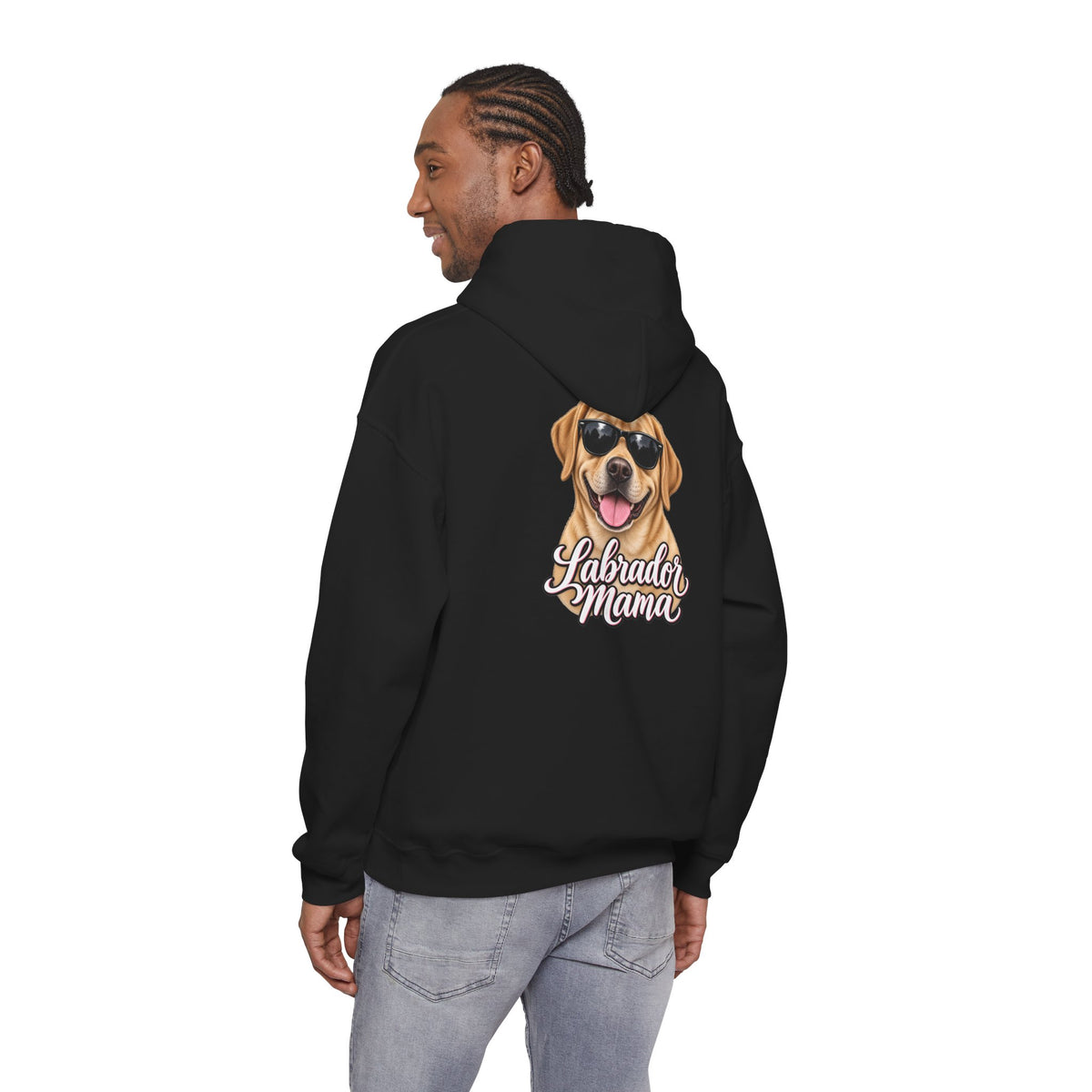 Labrador Mama Hoodie — Dog Mom Sweatshirt with Cute Sunglasses Lab Design