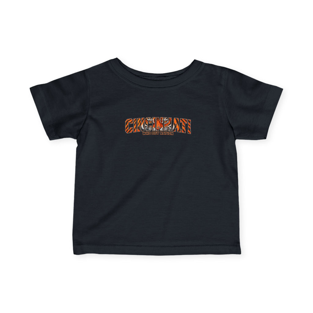 Infant Tee — "CINCINNATI" Tiger Print Baby Shirt