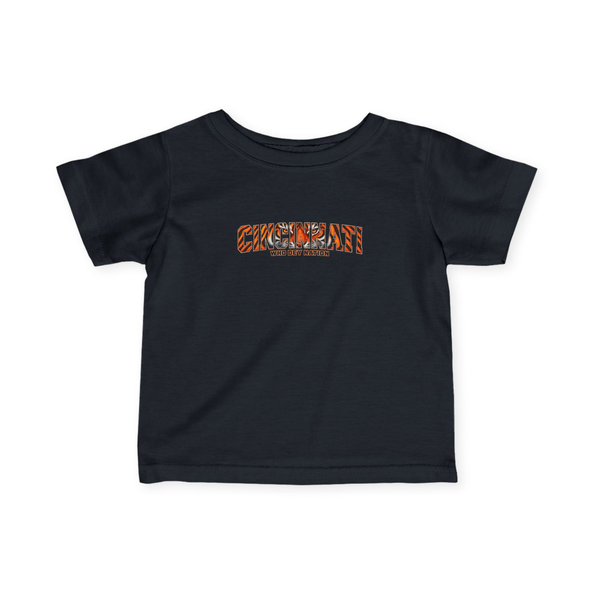Infant Tee — "CINCINNATI" Tiger Print Baby Shirt