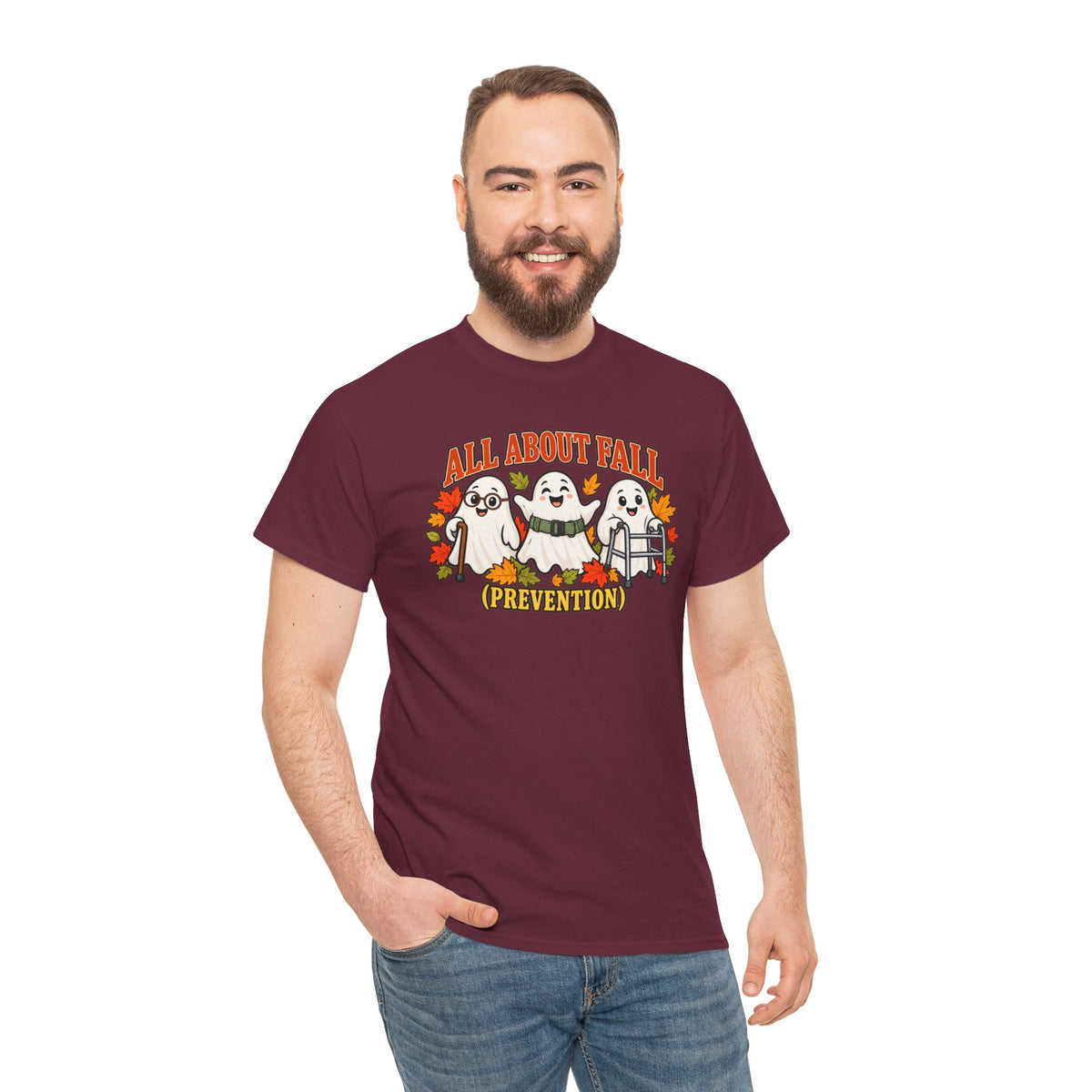 All About Fall (Prevention) Ghost Tee — Cute Halloween Autumn T-Shirt