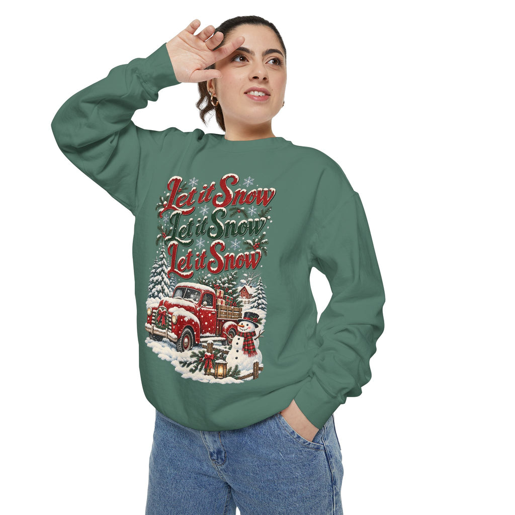 Let It Snow Vintage Truck Sweatshirt