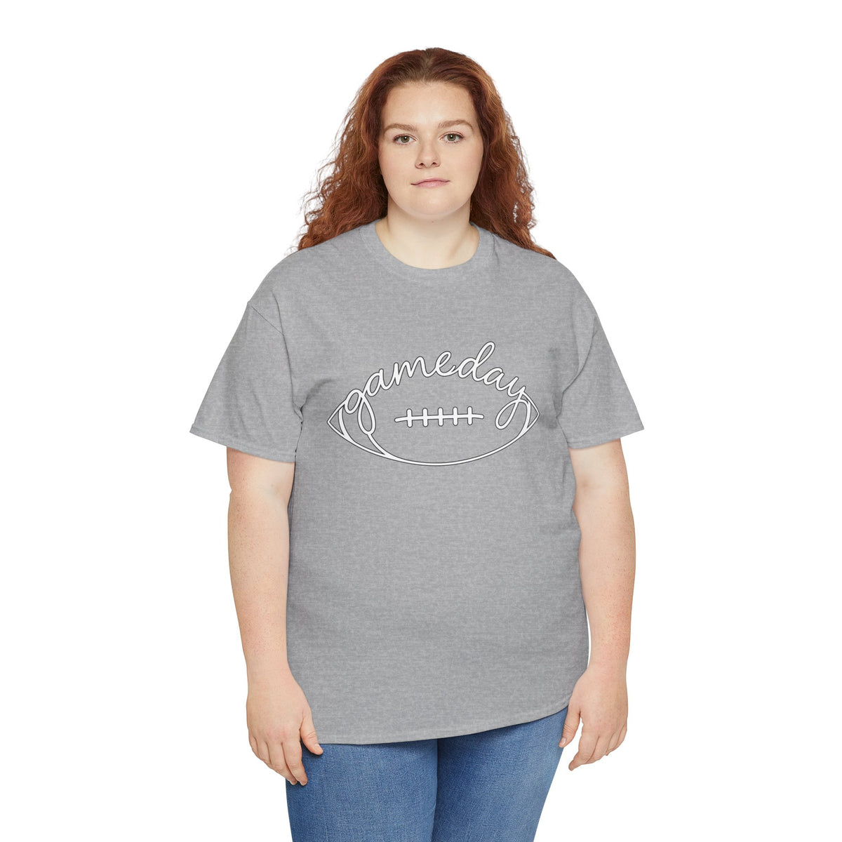 Gameday Football Tee — 'gameday' Script Football Graphic T-Shirt