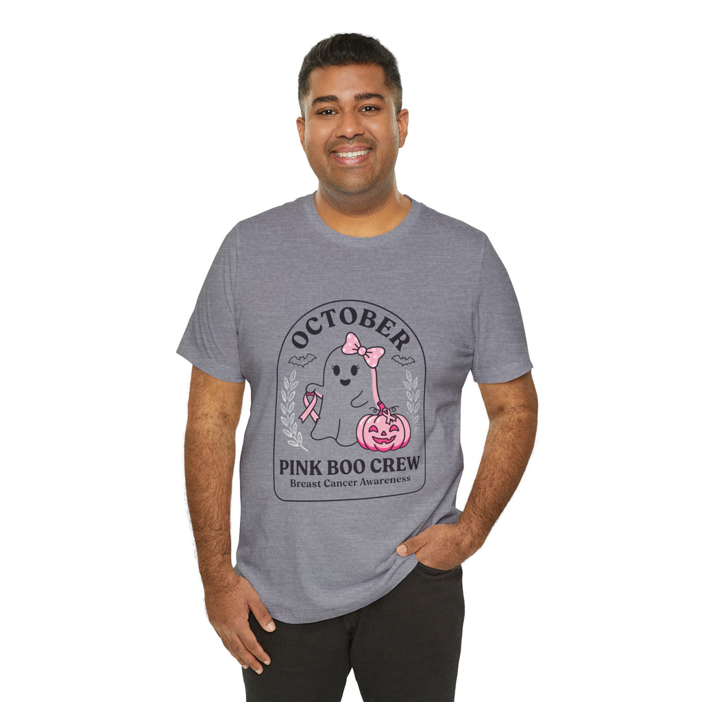 October Pink Boo Crew Tee — Breast Cancer Awareness Ghost T-Shirt