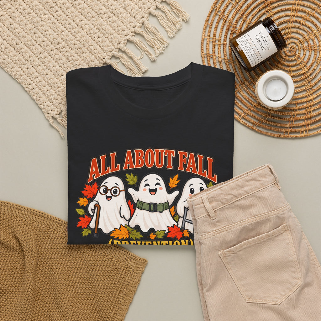 All About Fall (Prevention) Ghost Tee — Cute Halloween Autumn T-Shirt