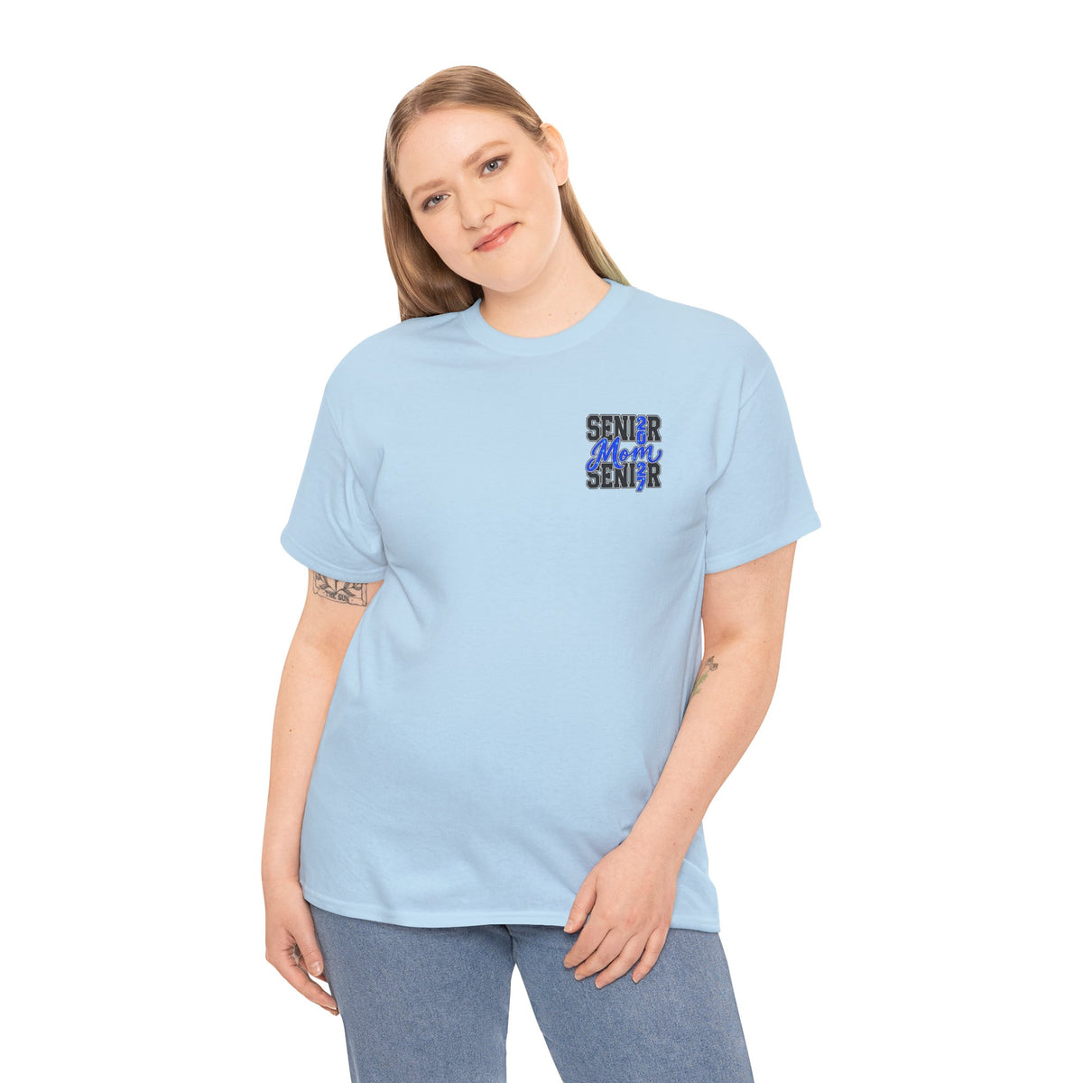 Senior Mom 2027 T-Shirt — Back Print Proud Senior Parent Tee