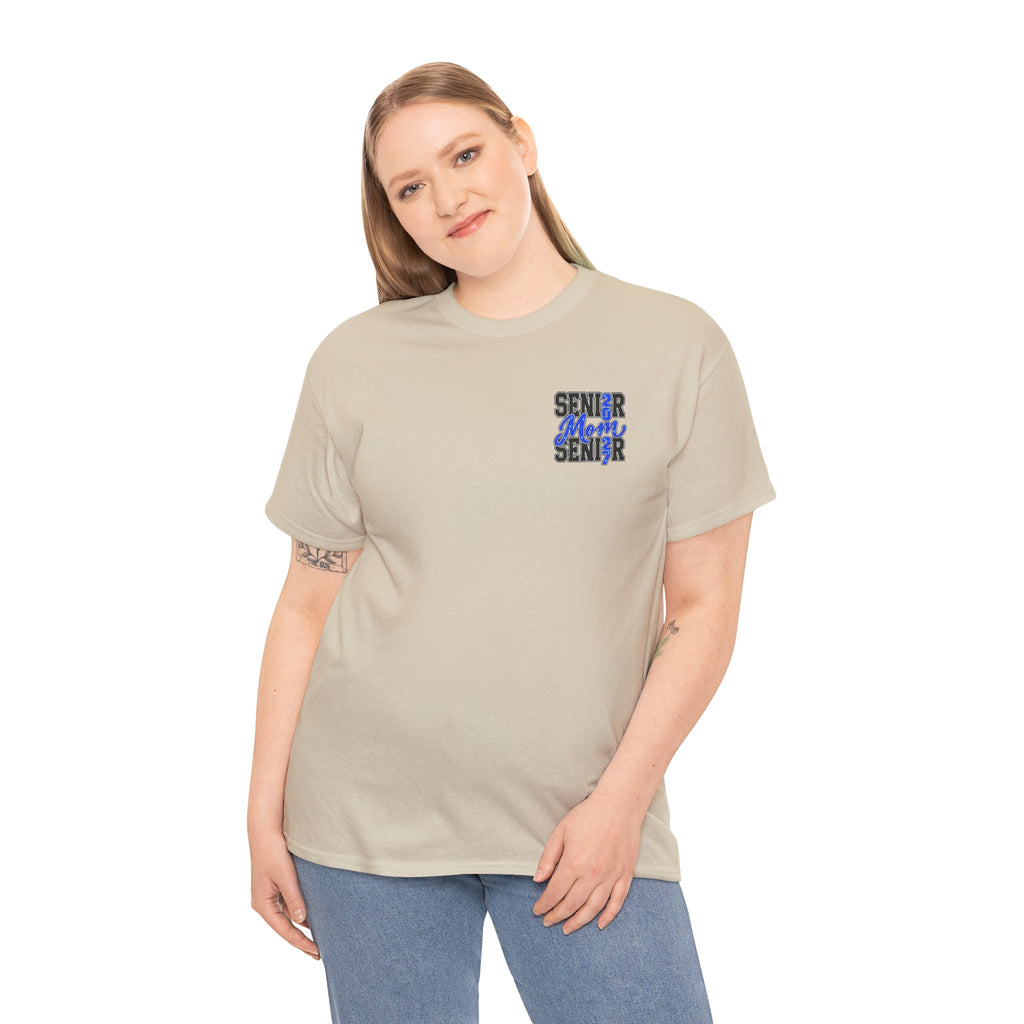 Senior Mom 2027 T-Shirt — Back Print Proud Senior Parent Tee