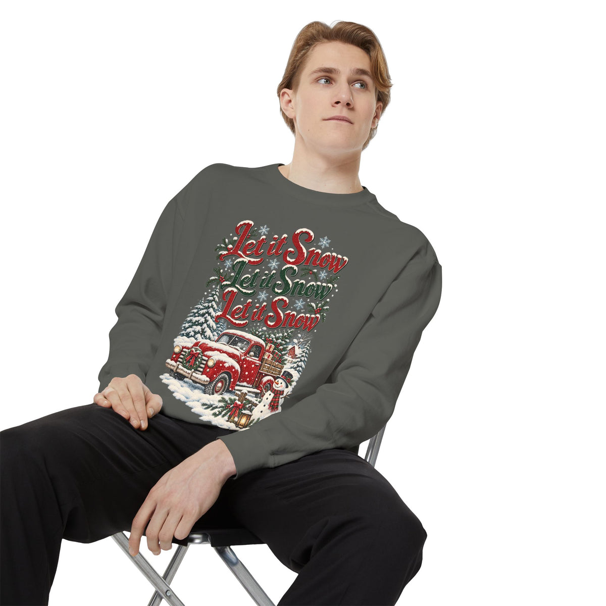 Let It Snow Vintage Truck Sweatshirt