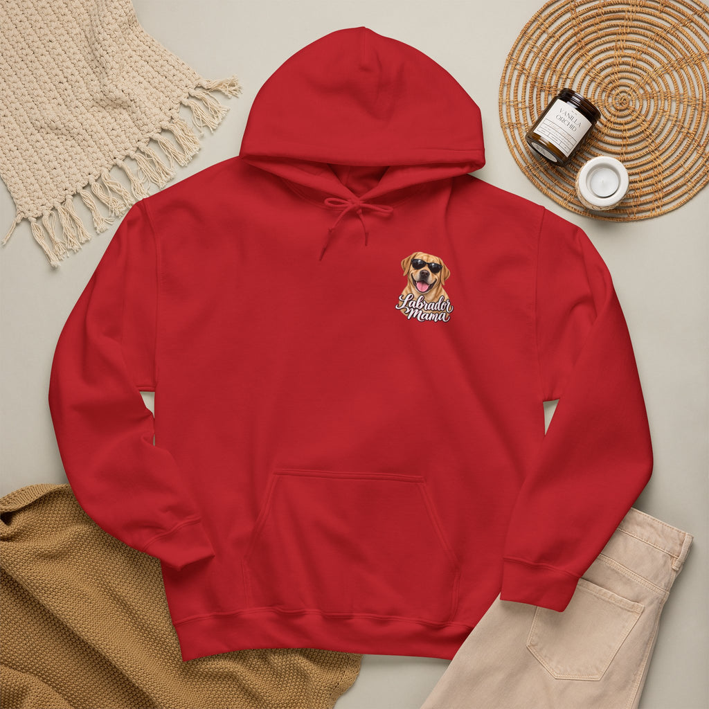 Labrador Mama Hoodie — Dog Mom Sweatshirt with Cute Sunglasses Lab Design
