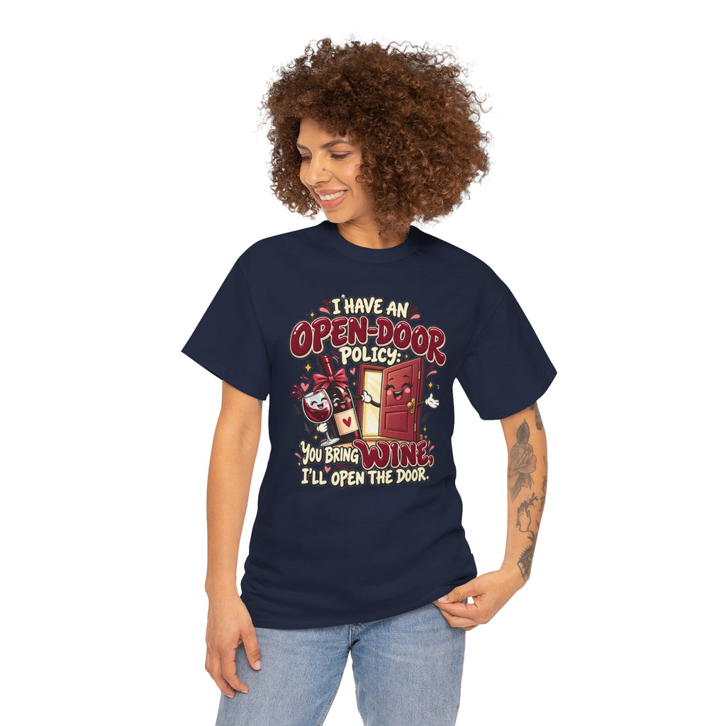Open-Door Policy Wine Lover T-Shirt
