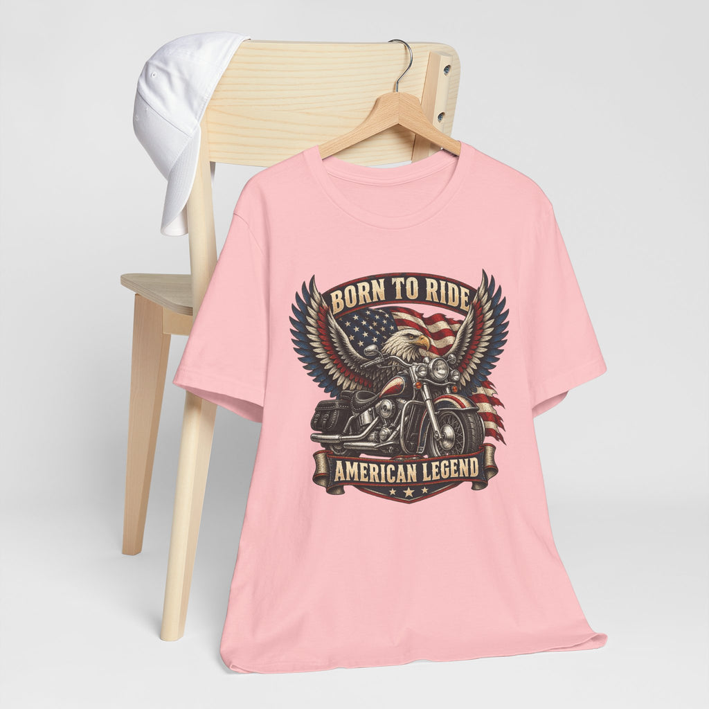 Born to Ride Eagle Motorcycle Tee — American Legend Patriotic T-Shirt