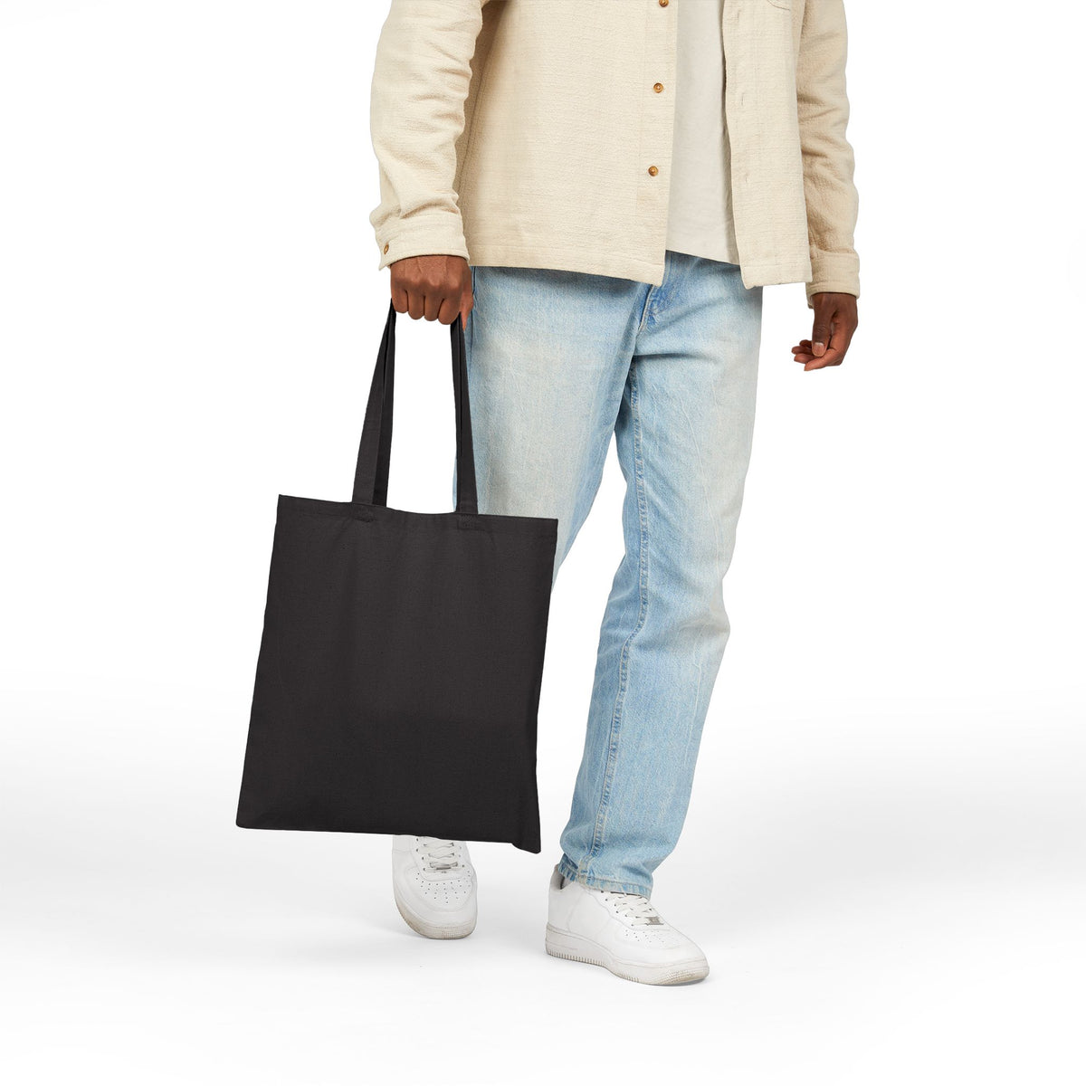 Eco Canvas Tote — Colorful Floral Buddha Design