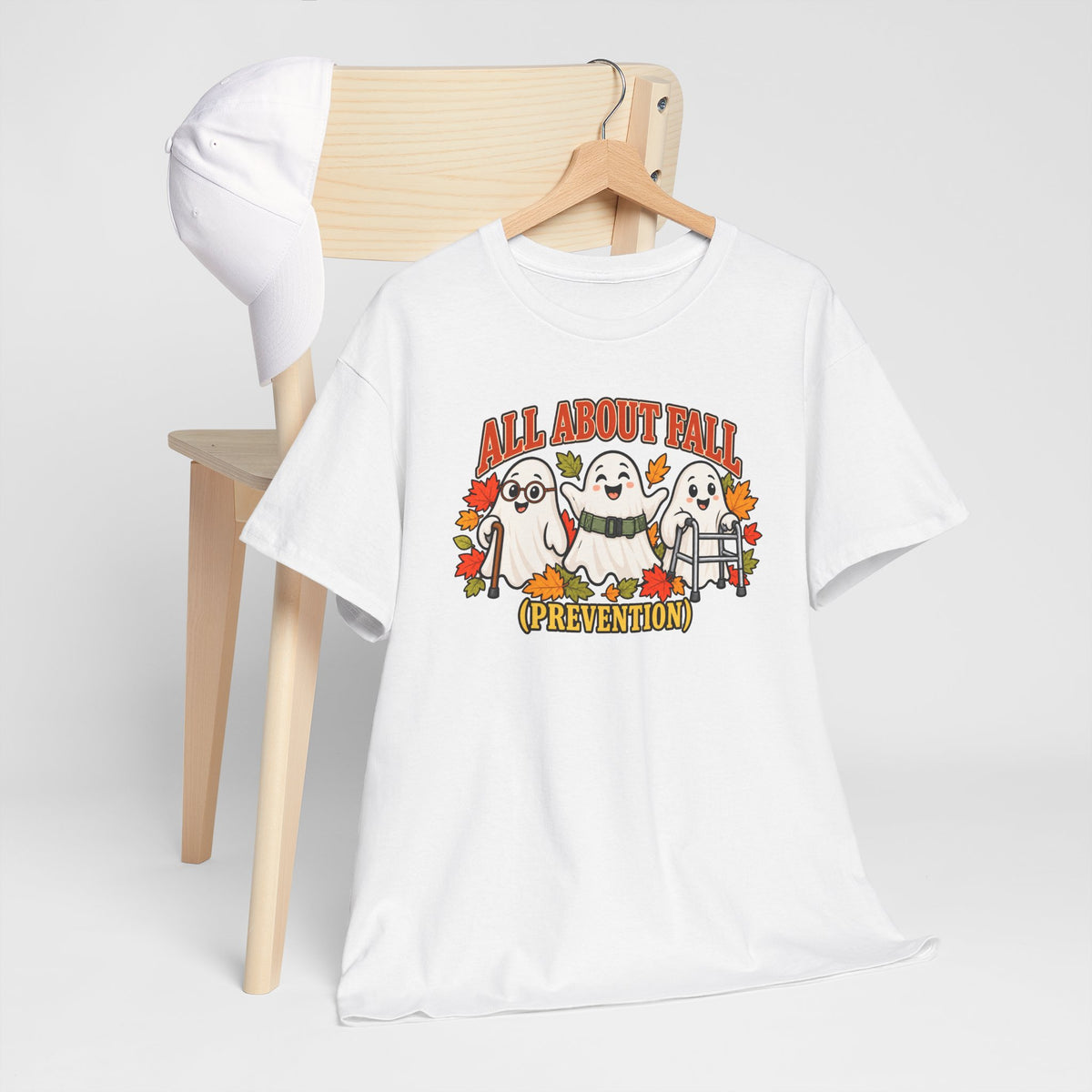 All About Fall (Prevention) Ghost Tee — Cute Halloween Autumn T-Shirt