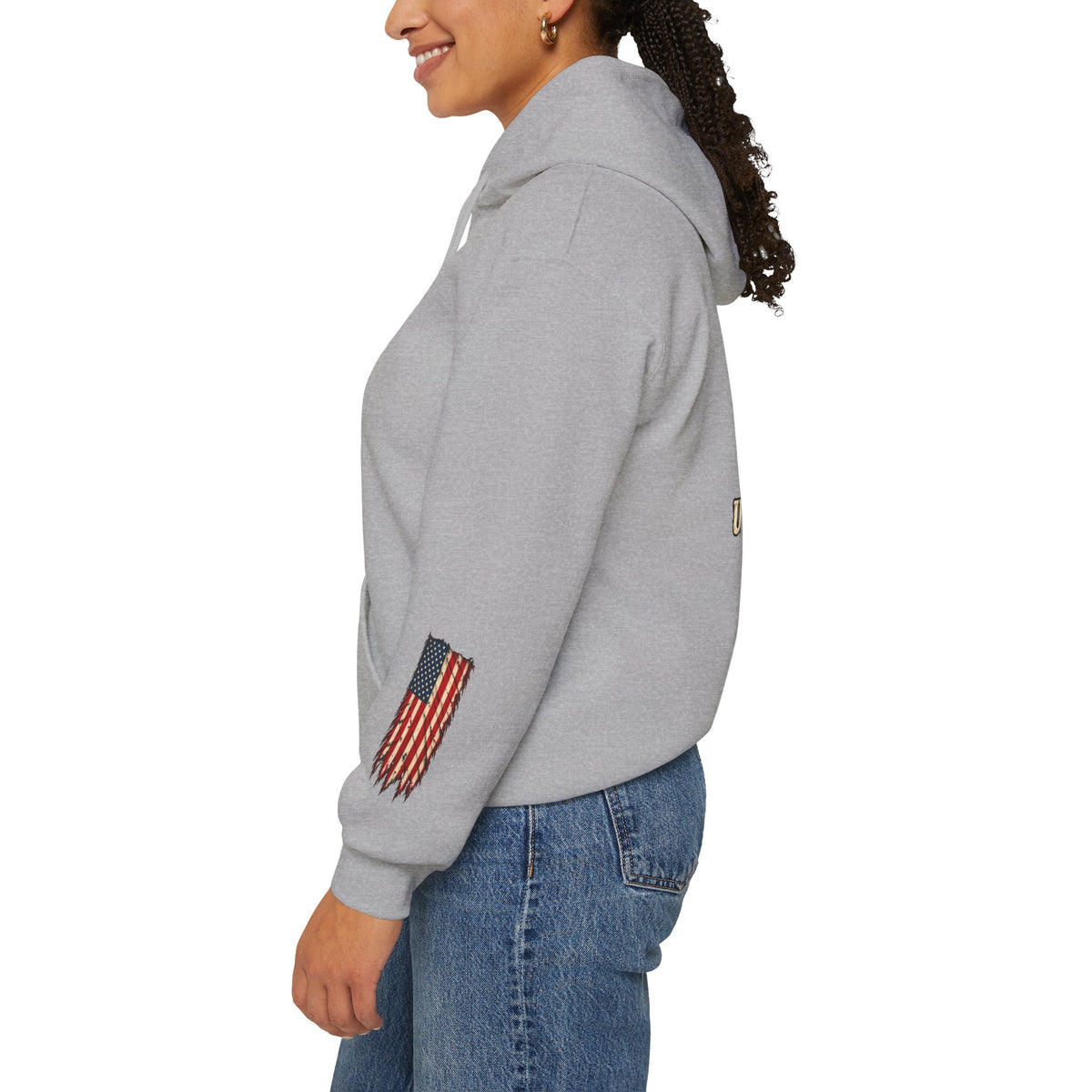 One Nation Under God Patriotic Cross Hoodie