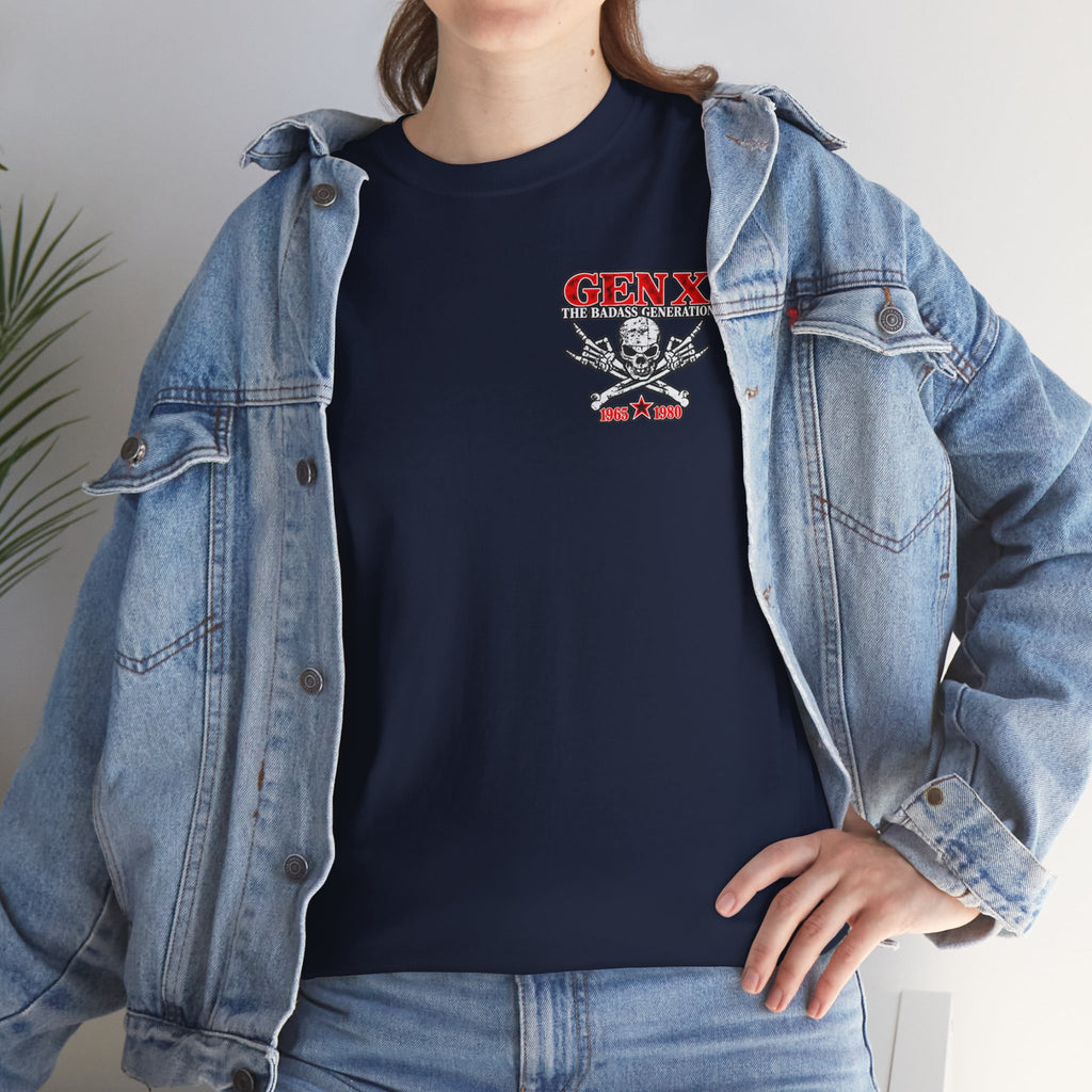 Gen X T‑Shirt — "The Badass Generation" Skull & Crossbones Retro Tee