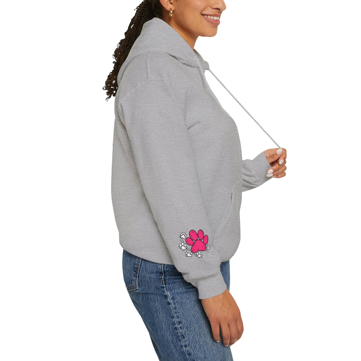 My Shadow Has Four Legs and a Tail Paw Print Hoodie