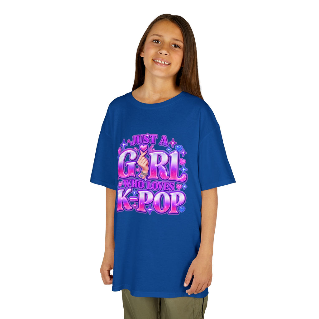 Kids T‑Shirt — "Just a Girl Who Loves K‑Pop" Cute K‑Pop Fan Tee