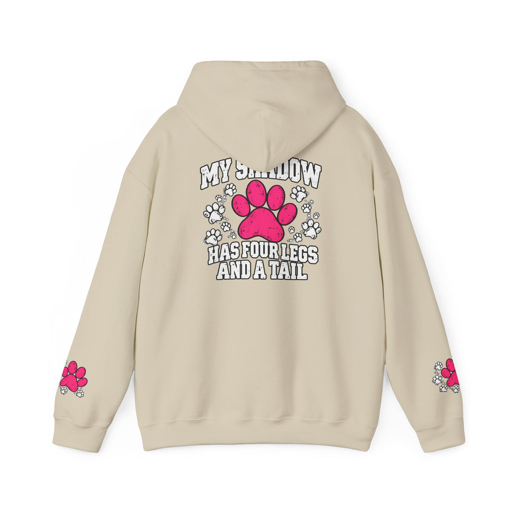 My Shadow Has Four Legs and a Tail Paw Print Hoodie