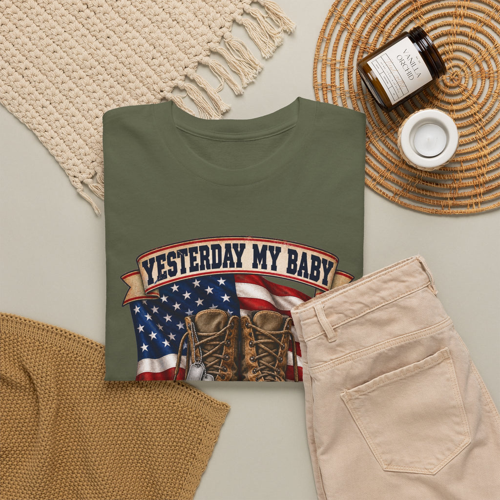 Yesterday My Baby, Today My Hero Military Tribute Tee