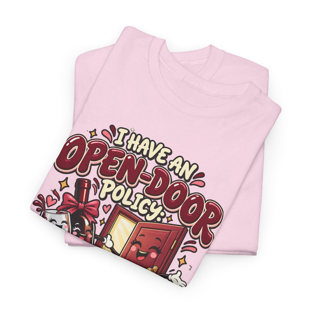 Open-Door Policy Wine Lover T-Shirt