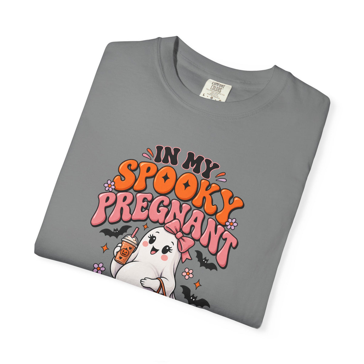 Pregnant Halloween T-Shirt — "In My Spooky Pregnant Era" Cute Ghost Maternity Tee