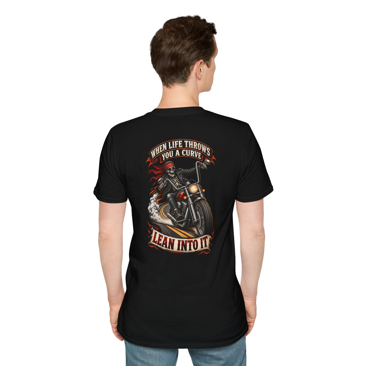 Motorcycle Rider Skull Tee — Born to Ride Graphic T-Shirt