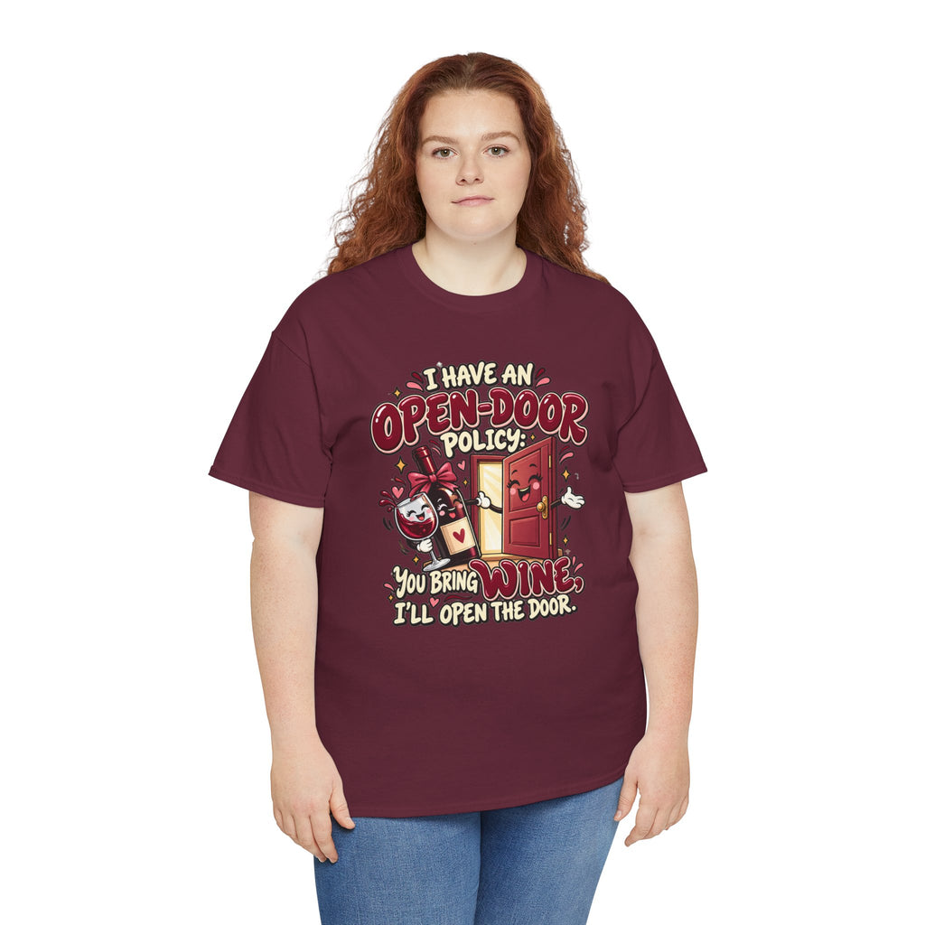 Open-Door Policy Wine Lover T-Shirt