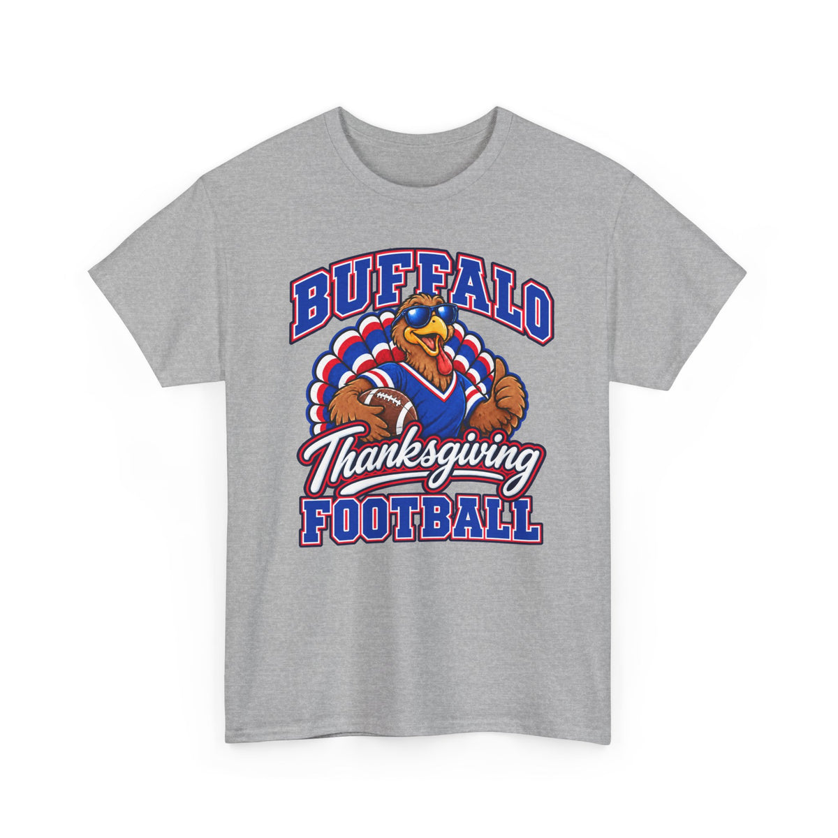 Buffalo Thanksgiving Football T-Shirt — Turkey Mascot Game Day Tee