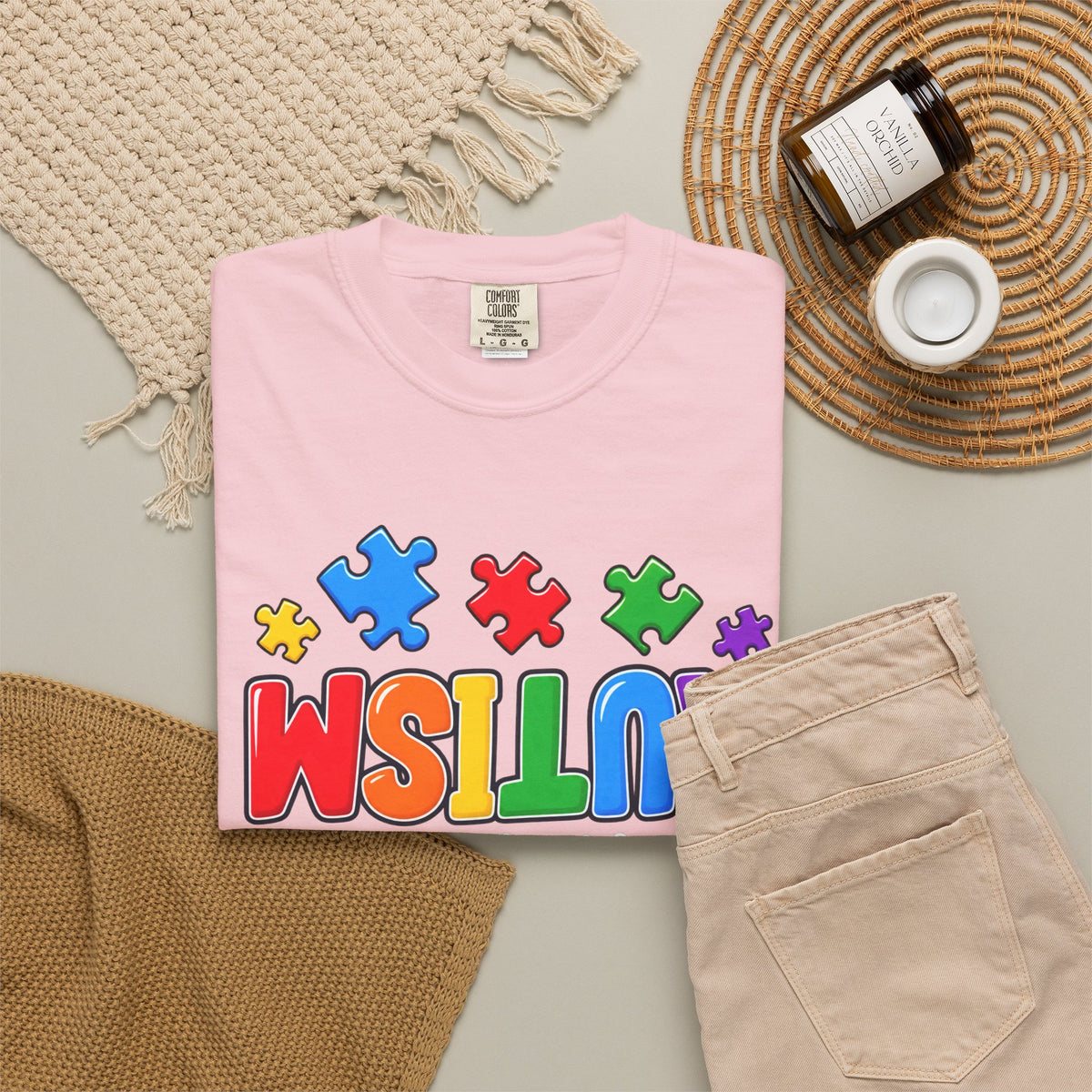 Autism Awareness T-Shirt — "Seeing the World From a Different Angle" Puzzle Design