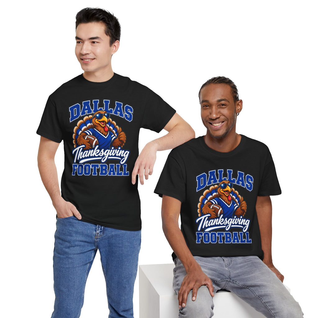 Dallas Thanksgiving Football T-Shirt — Turkey Mascot Game Day Tee
