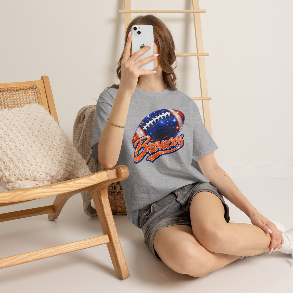 Broncos Football T-Shirt — Galaxy Football Graphic Tee