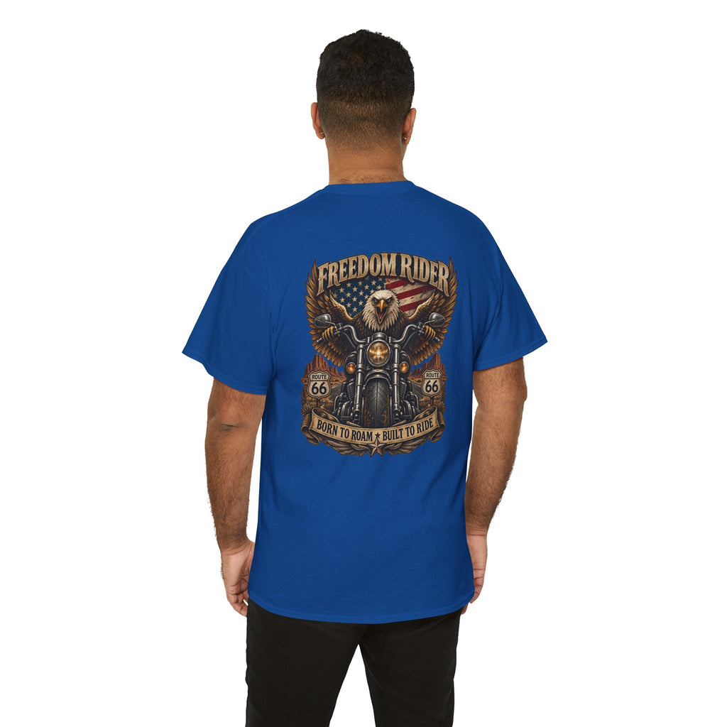 Freedom Rider Motorcycle T‑Shirt — Born to Roam Vintage Biker Tee